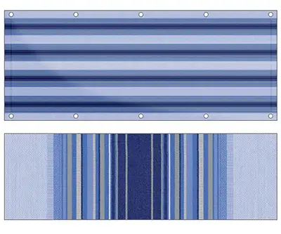 Markise Ma&szlig;anfertigung Balkontuch Fantasie Blu R498